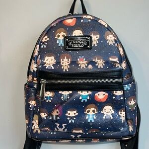 Stranger Things Loungefly Chibi Character Print Mini Backpack